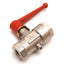 Used Legris 0489 07 14 Vented Brass Ball Valve, Ports: 1/4" NPT, Vent: M5x0.8