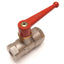 Used Legris 0489 07 14 Vented Brass Ball Valve, Ports: 1/4" NPT, Vent: M5x0.8