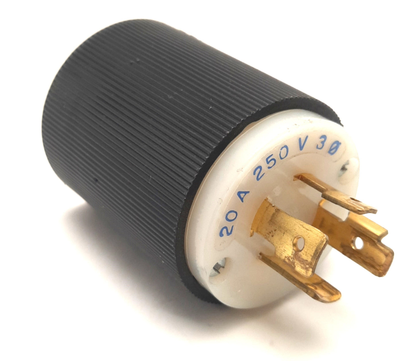 Used Hubbell HBL2421 Twist-Lock Turn & Pull Plug, Male, 3-Pole, 250VAC 3Amps, 3 Ø