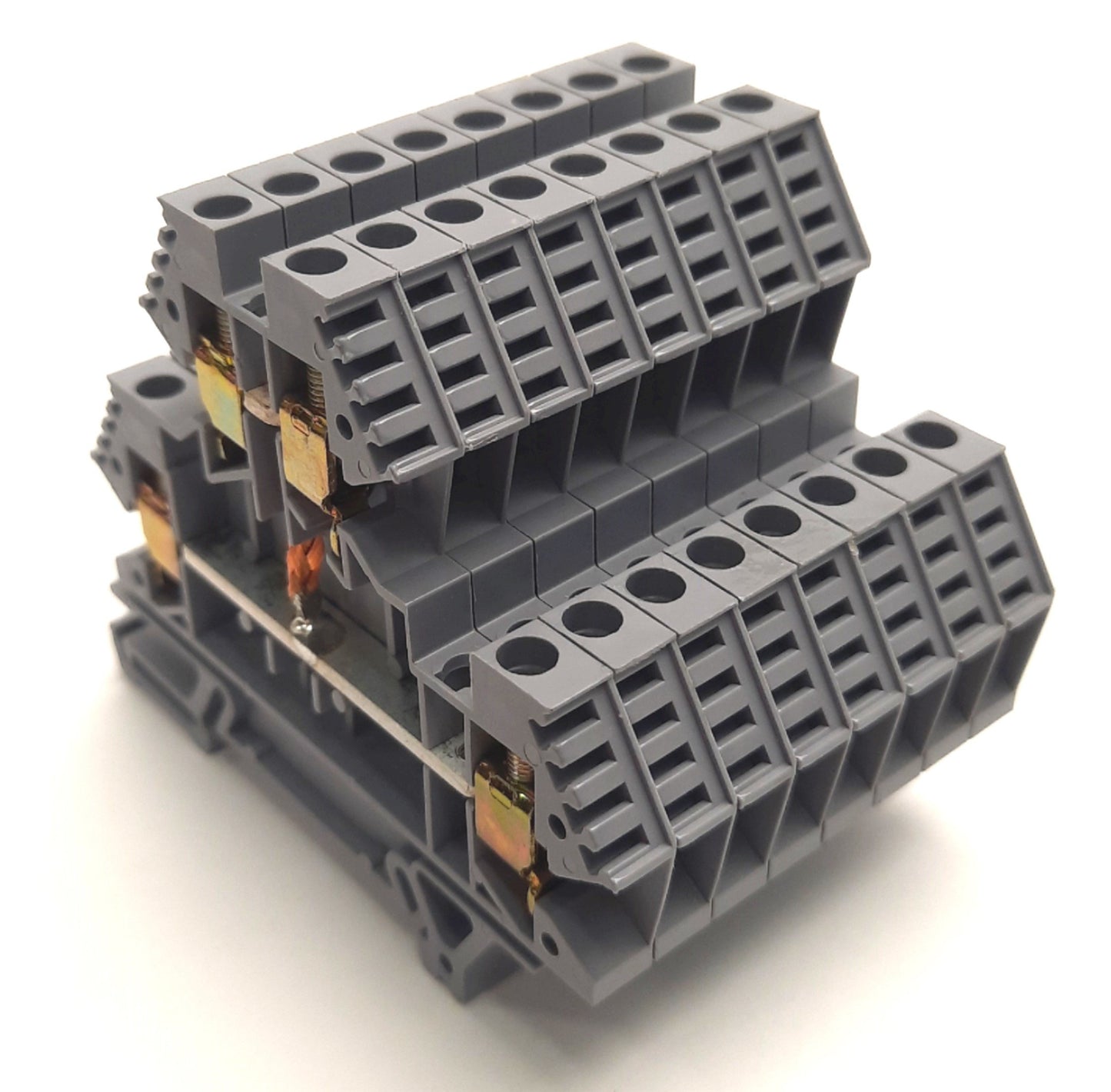 Used Lot of 8 Morsettitalia EuroD4-2 Terminal Blocks Two Stage, 32A 800V Max, 43550