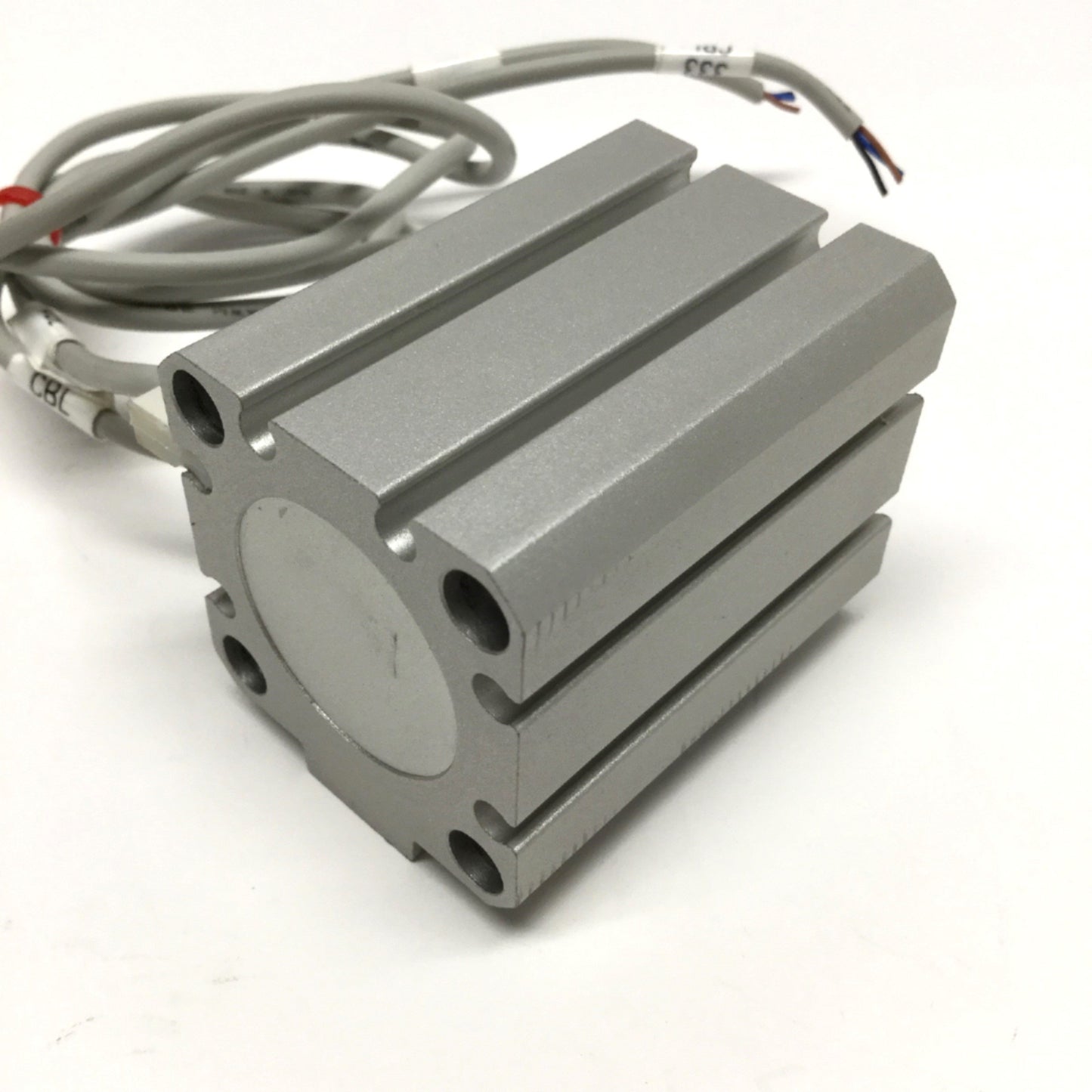 Used SMC NCDQ8B106-037 Compact Pneumatic Cylinder 1-1/16" Bore 3/8" Stroke w/Switches