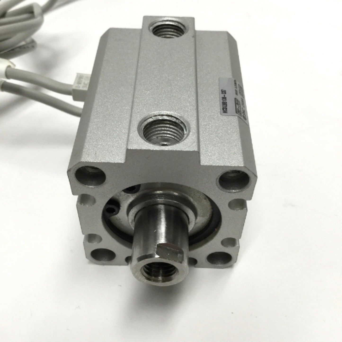 Used SMC NCDQ8B106-037 Compact Pneumatic Cylinder 1-1/16" Bore 3/8" Stroke w/Switches