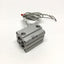 Used SMC NCDQ8B106-037 Compact Pneumatic Cylinder 1-1/16" Bore 3/8" Stroke w/Switches
