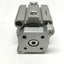 Used SMC CDQMB40TN-10 Compact Guide Rod Cylinder, 40mm Bore, 10mm Stroke, 1/8" NPT