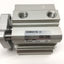 Used SMC CDQMB40TN-10 Compact Guide Rod Cylinder, 40mm Bore, 10mm Stroke, 1/8" NPT