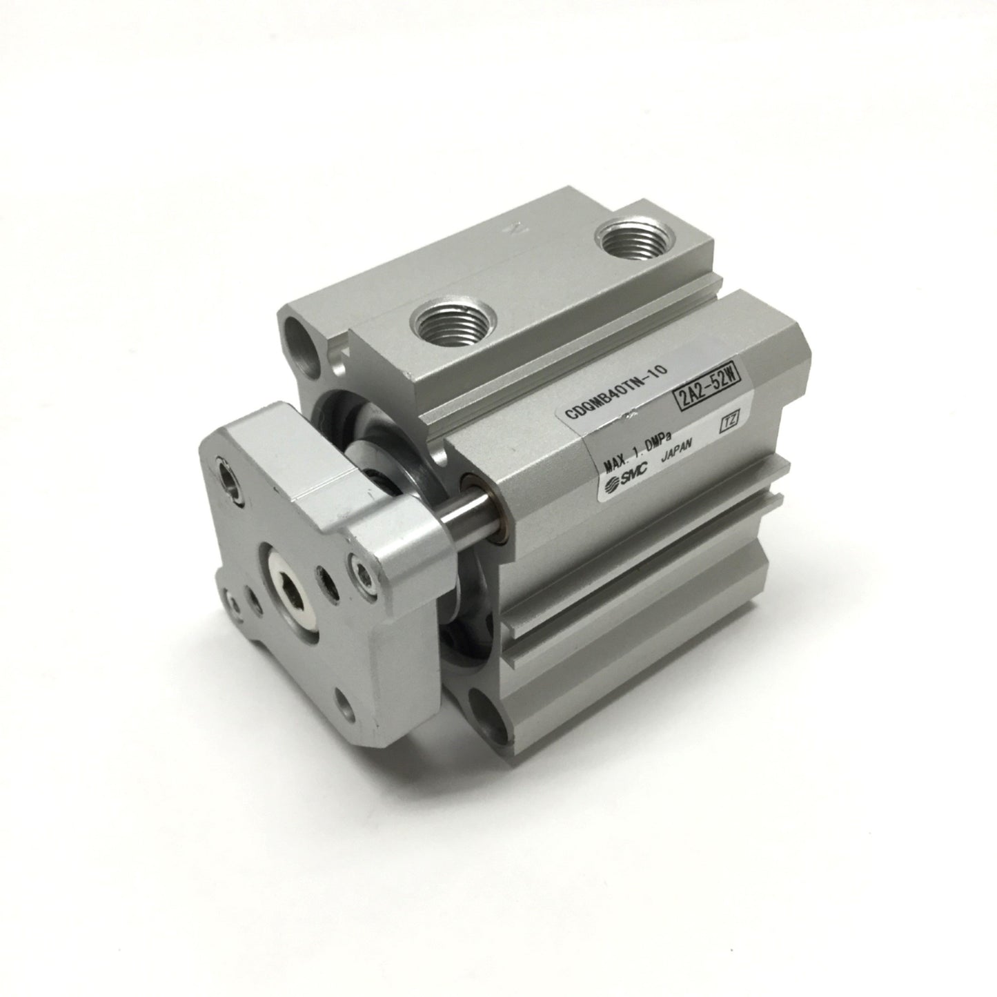 Used SMC CDQMB40TN-10 Compact Guide Rod Cylinder, 40mm Bore, 10mm Stroke, 1/8" NPT