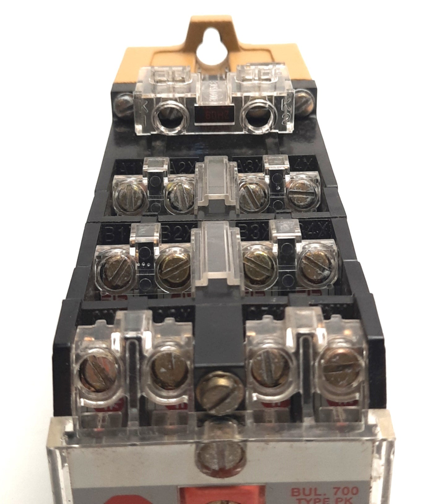 Used Allen-Bradley 700-PK1200A1 Ser D Control Relay 115-120vAC Coil, 20A @ 600VAC