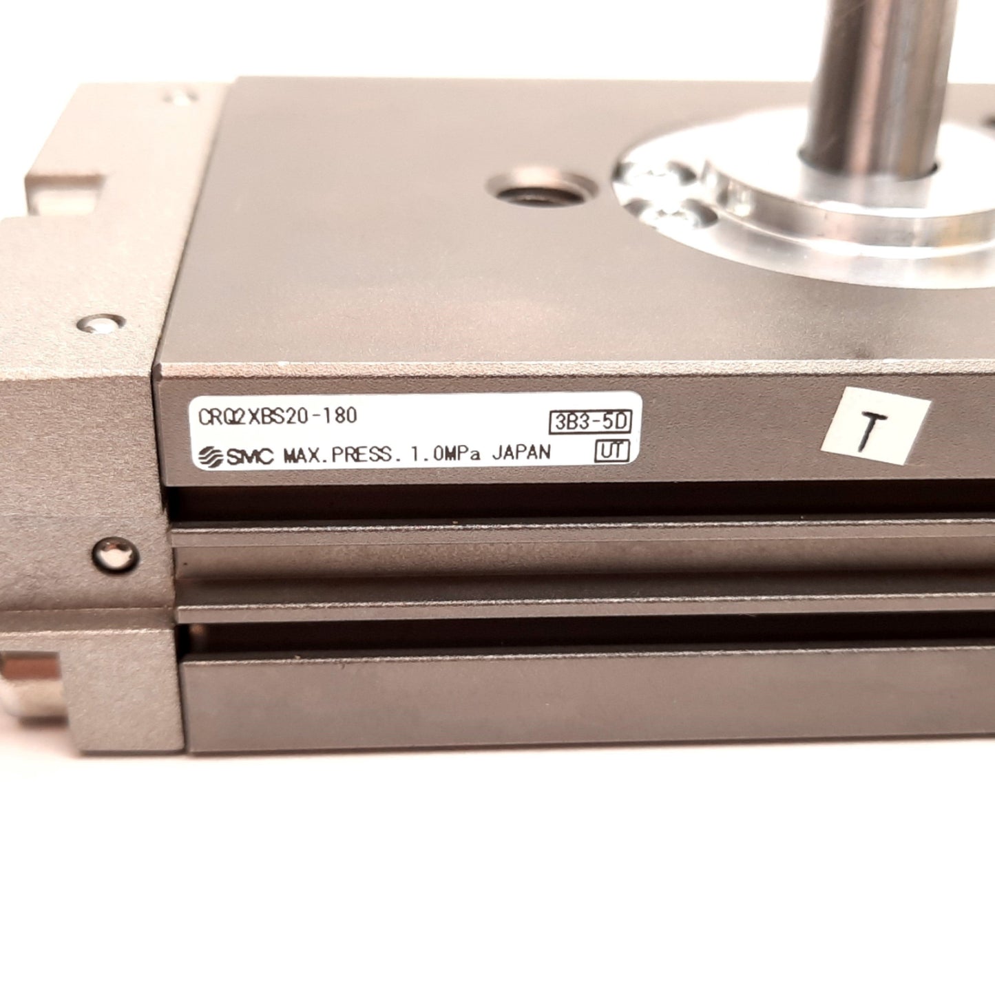 Used SMC CRQ2XBS20-180 Pneumatic Rotary Actuator, 180° Rotation, 10mm Shaft, Rc1/8