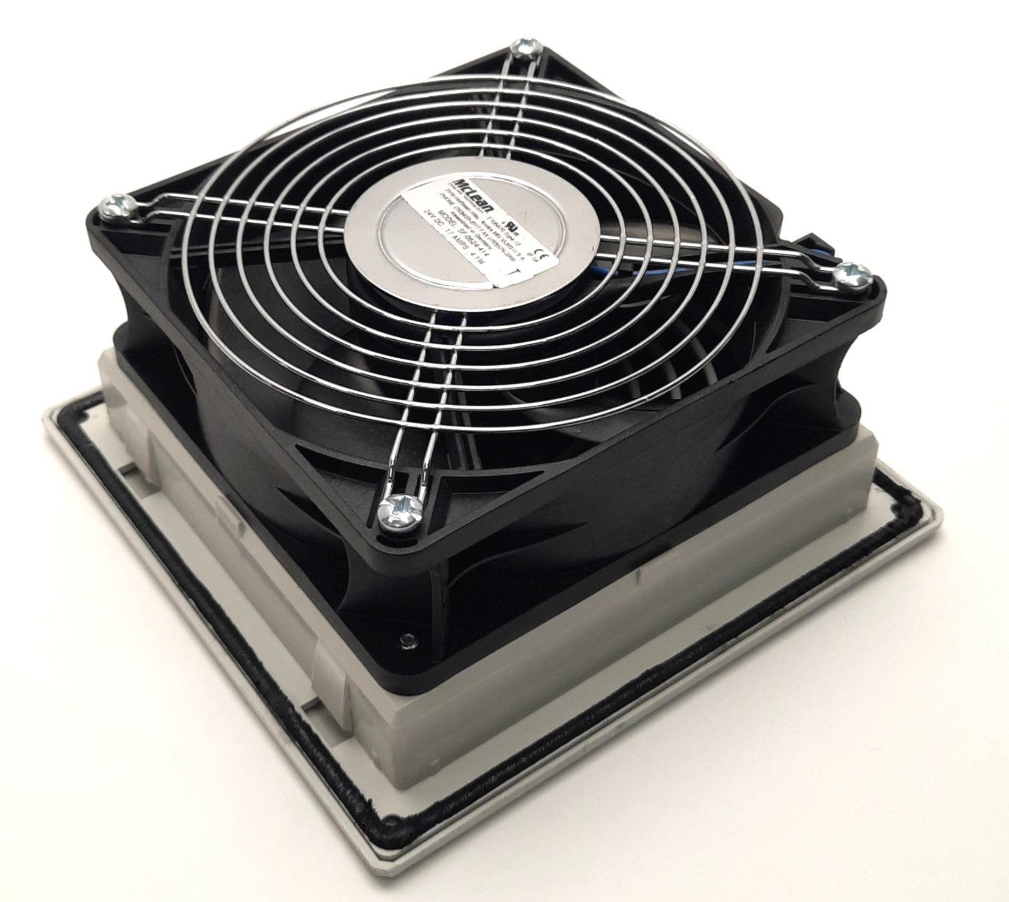 Used McLean SF-0524-414 Enclosure Cooling Filter Fan, 5", 24VDC, 3050RPM, 4.1 Watts