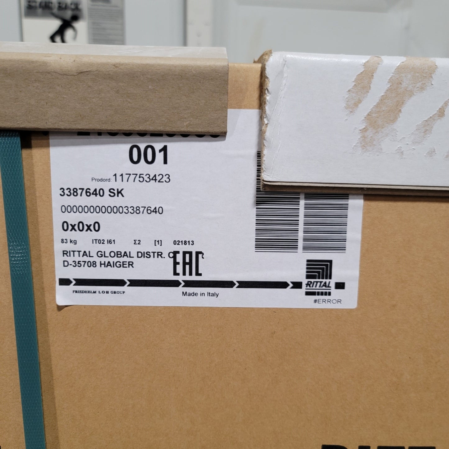 New Rittal 3387640 SK TopTherm Cooling Unit 304 Stainless Steel 460VAC 3-PH 13648BTU