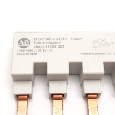 Used Allen Bradley 1489-AMCL106 MCB Miniature Circuit Breaker 1-Phase Busbar 6-Pin