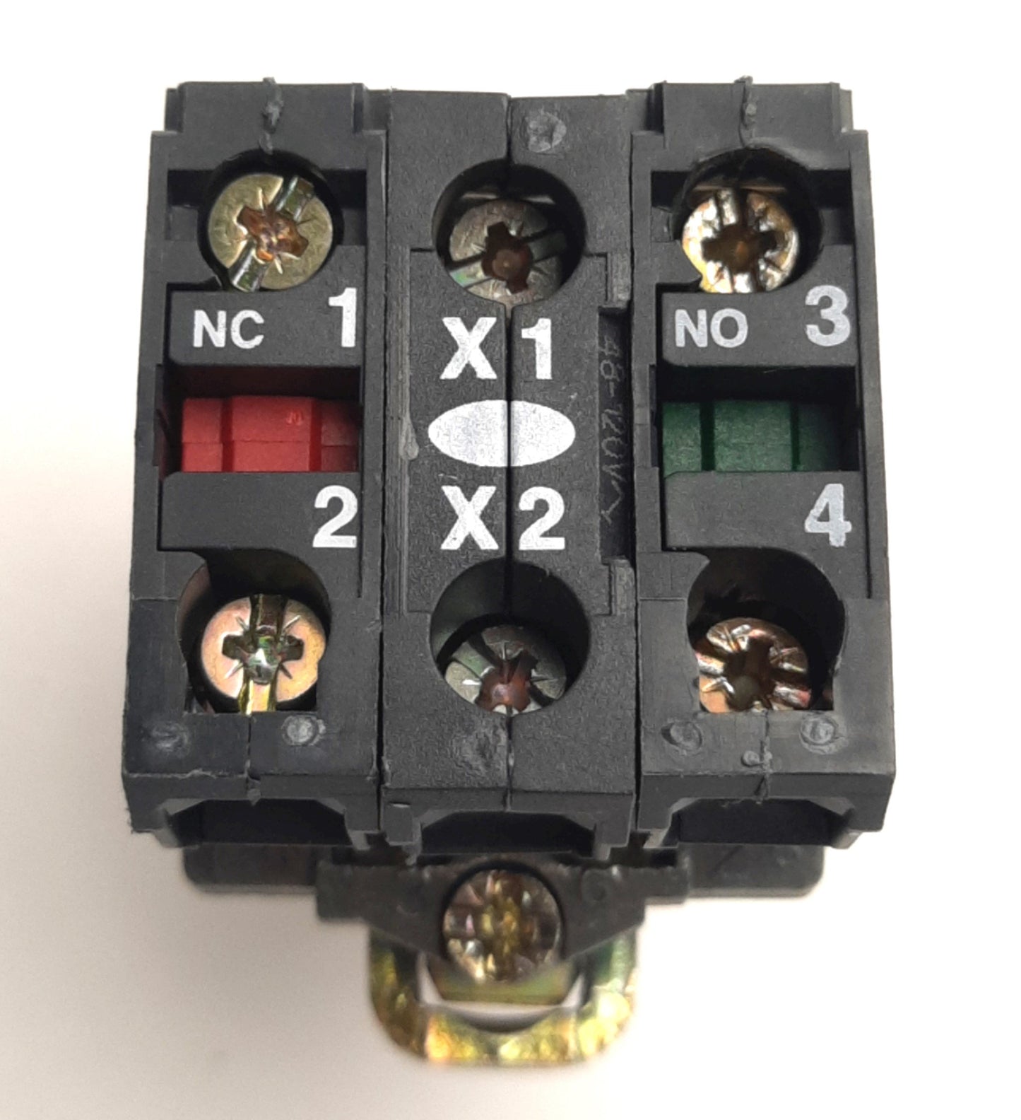 Used Schneider Electric ZB4BK1413 Illuminated Selector Switch w/ 1NO&NC Contact, 22mm