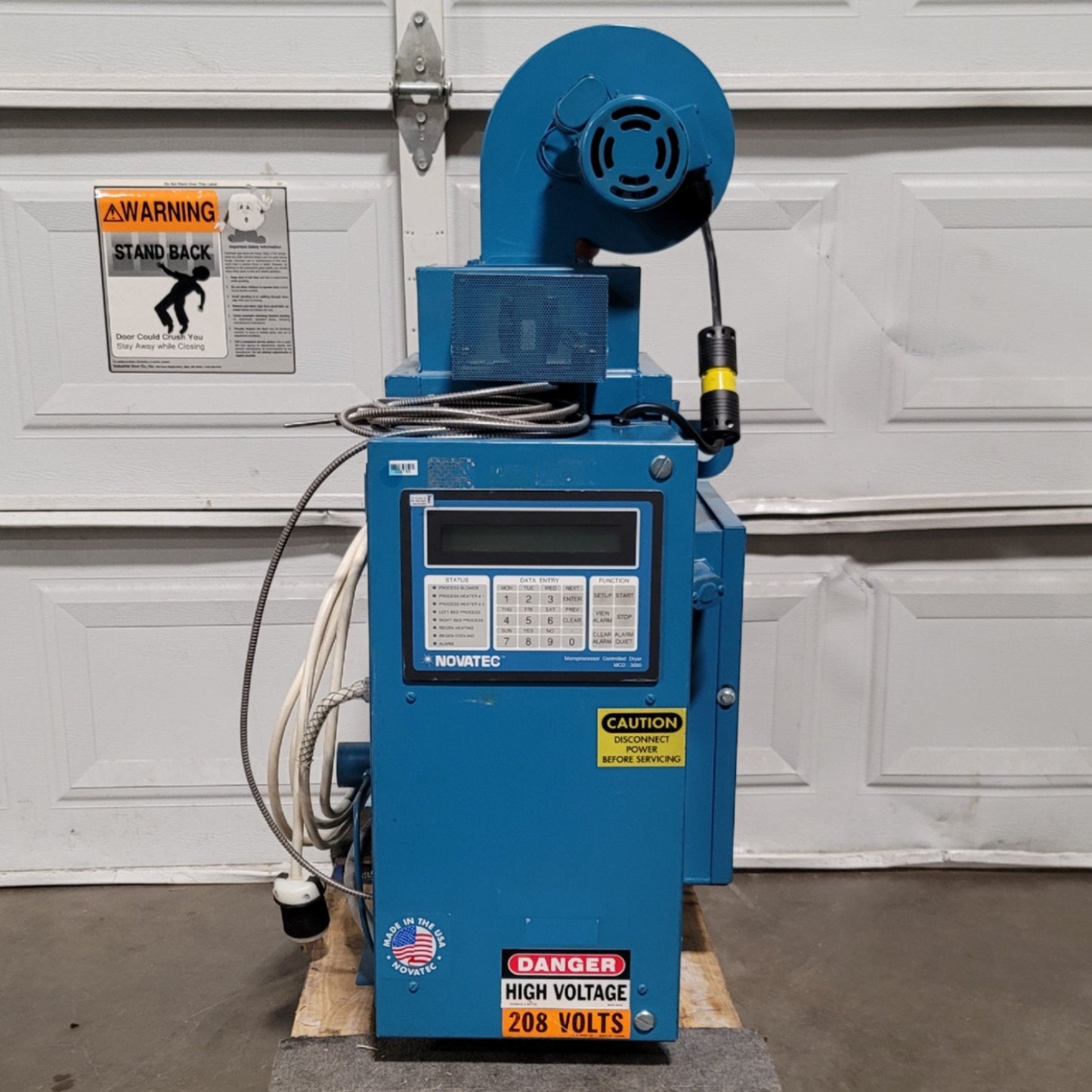 Used NOVATEC MDM-25S Micro Dual Bed Desiccant Dryer W/MDC-3000 Controller 25lb/hr