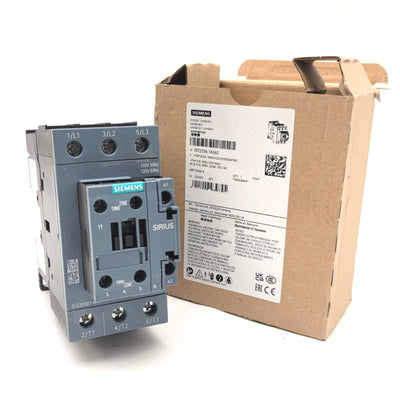 New Siemens 3RT2036-1AK60 SIRIUS 3-Pole Contactor 120VAC Coil, 50A, 50HP, 690VAC