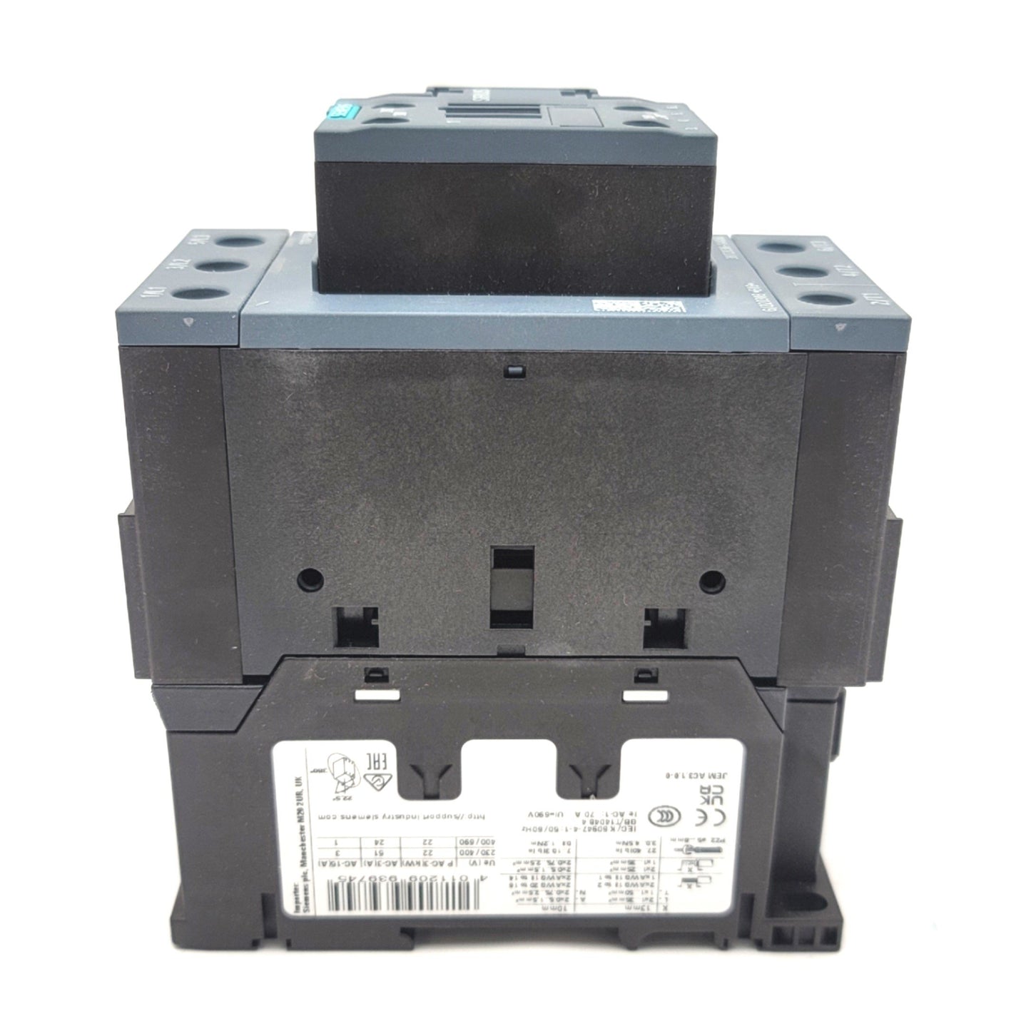 New Siemens 3RT2036-1AK60 SIRIUS 3-Pole Contactor 120VAC Coil, 50A, 50HP, 690VAC