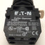 Used Eaton E22EB2 Illuminated Pushbutton With 1 NC Contact, Red, Momentary, 600v 10A