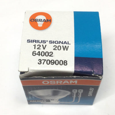 New Osram 64002 SIRIUS Low-Voltage Halogen Signal Lamp, Dichroic 12V 20W, Ø51mm