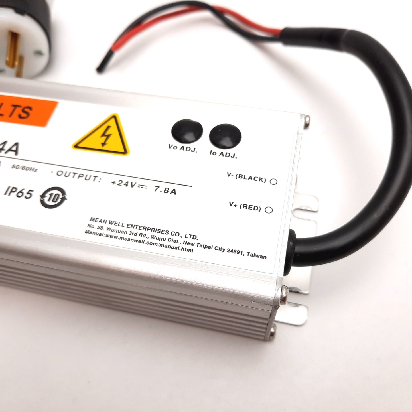 Used Mean Well HEP-185-24A Power Supply, Input: 100-240VAC 2.1A, Output: 24VDC 7.8A
