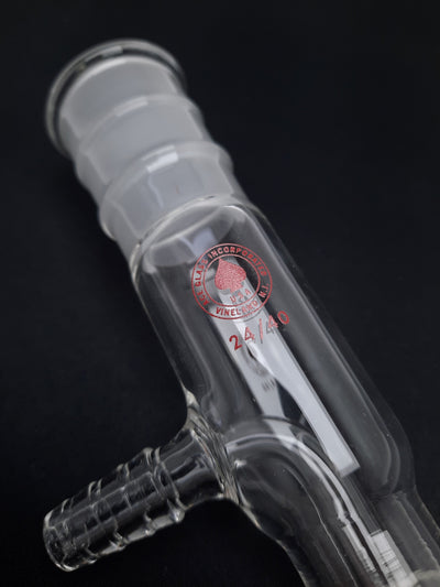 New ACE Glass 5190-10 Adapter Gas Inlet 24/40 Lab Adapter, Stem 175mm 3/8" ID Tube