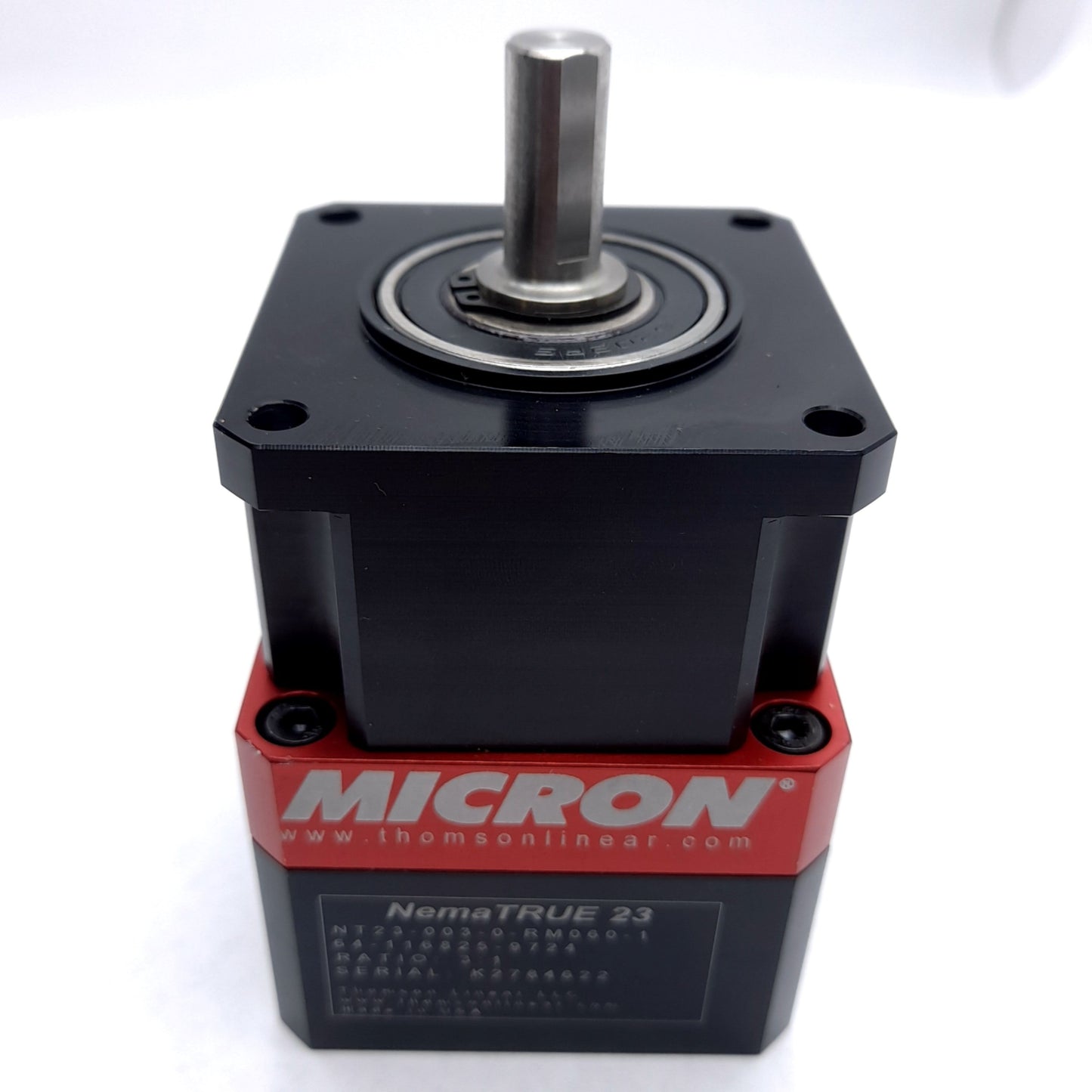 Used Micron NT23-003-0-RM060-1 Planetary Gearhead, Ratio: 3:1, 4000RPM, NEMA 23