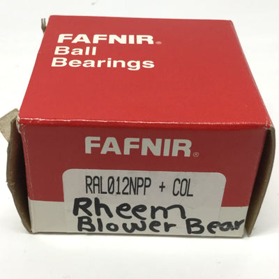 New Fafnir RAL012NPP + COL Ball Insert Bearing w/ Collar, 3/4" ID Bore, 1.656" OD