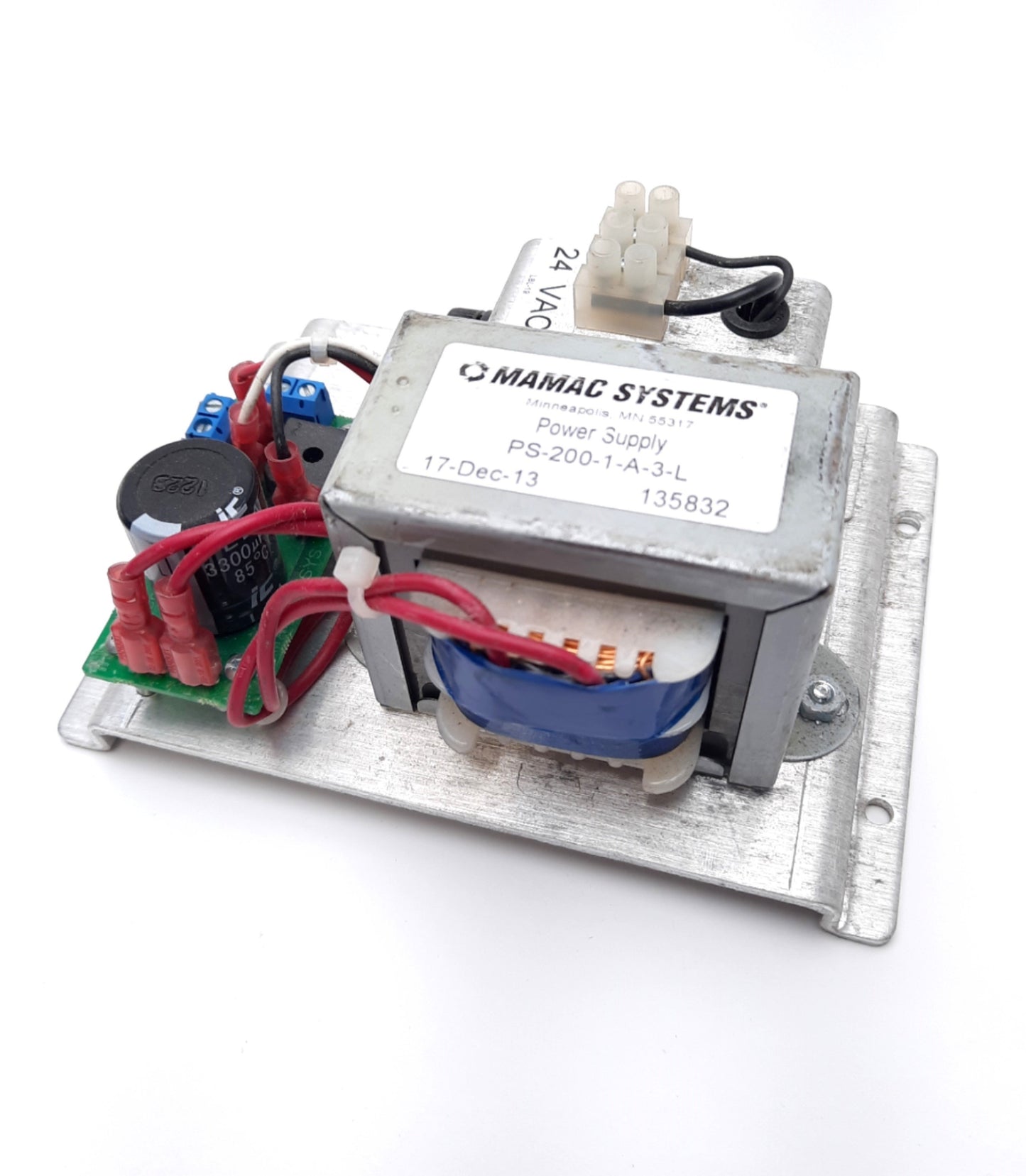 Used Mamac Systems PS-200-1-A-3-L Power Supply Single Phase 24VAC 1.5A