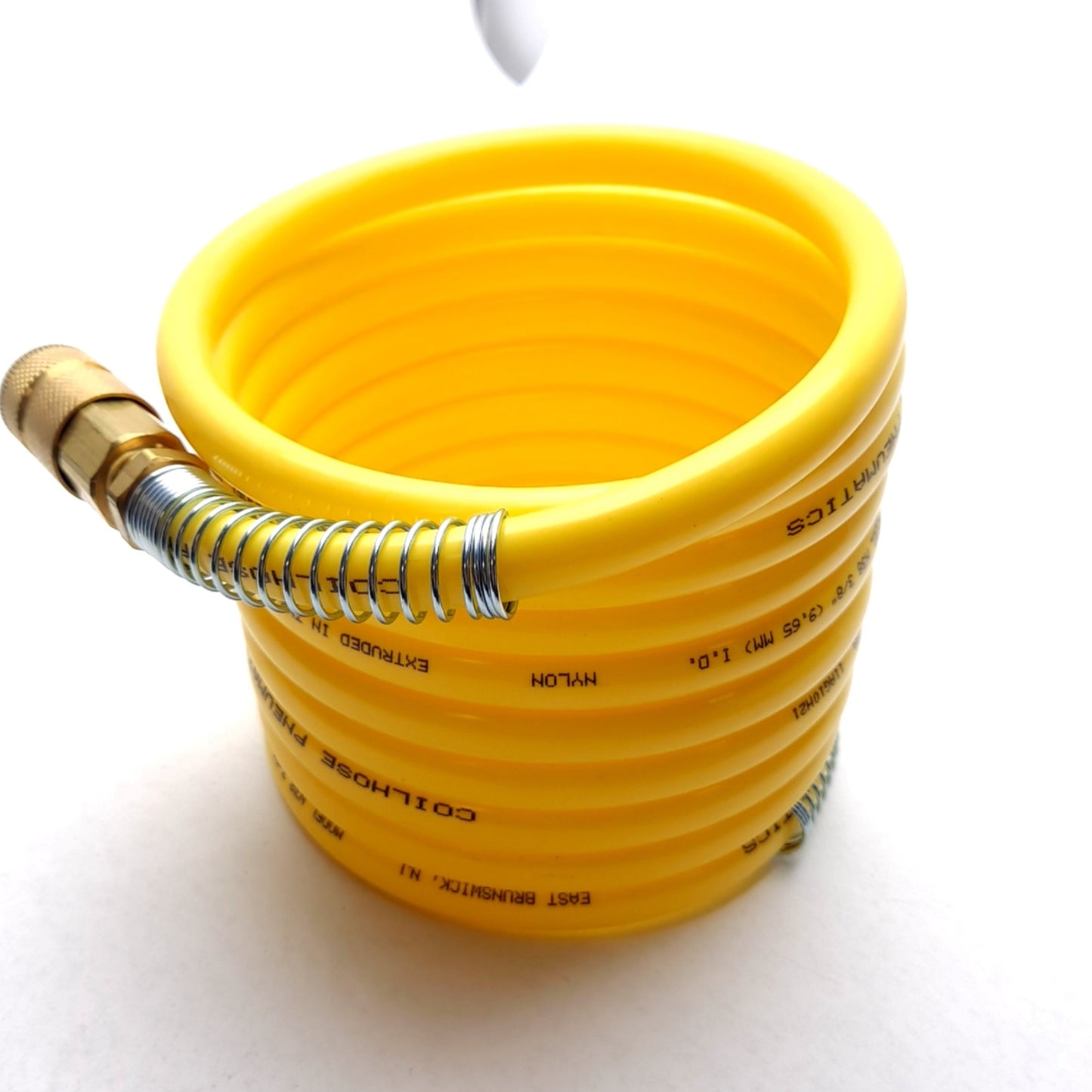 New Coilhose Pneumatics N38 Nylon Coil With Quick Connect 12' 3/8" 165PSI