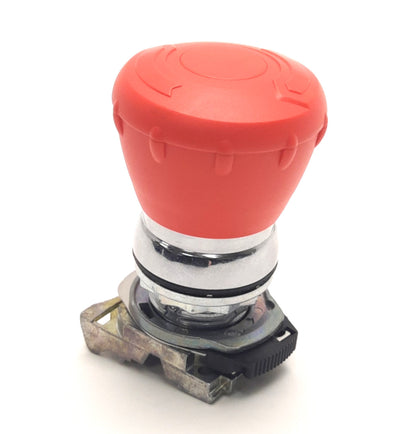 Used Allen Bradley 800FM-MT44 Twist-To Release Pushbutton Mushroom E-Stop, 40mm