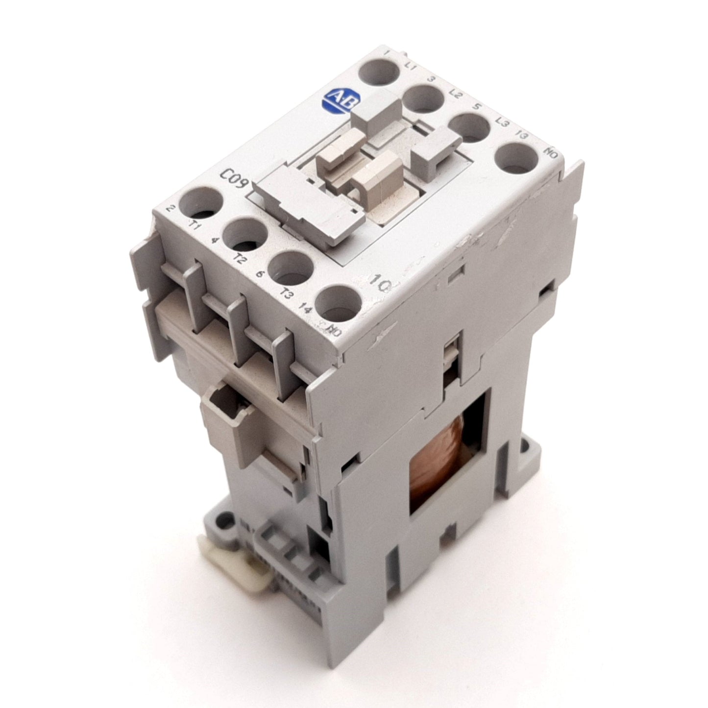 Used Allen Bradley 100-C09D*10 Contactor, 3-Pole W/ N/O Aux, Coil: 24VDC, 25A 600VAC