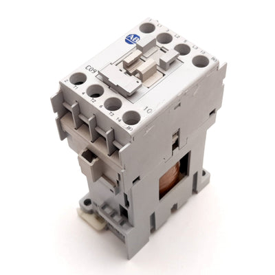 Used Allen Bradley 100-C09D*10 Contactor, 3-Pole W/ N/O Aux, Coil: 24VDC, 25A 600VAC