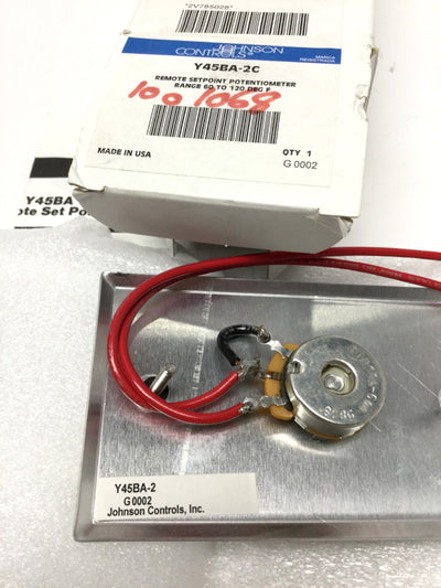 New Johnson Y45BA-2C Manual Potentiometer, Remote Setpoint, 60° to 120°F, 750 Ohm