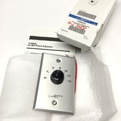 New Johnson Y45BA-2C Manual Potentiometer, Remote Setpoint, 60° to 120°F, 750 Ohm