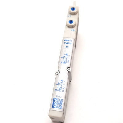 Used Festo VMPA1-M1H-KS-PI 556838 Solenoid Valve, 2x 2-Position 3-Port N/C, 15VDC
