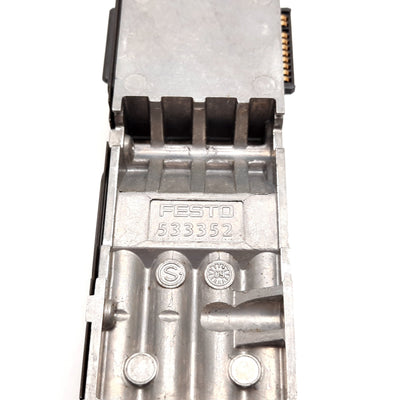 Used Festo VMPA1-FB-AP-4-1 533352 Sub-Base, For VMPA1 Solenoid Valves, 4-Slot