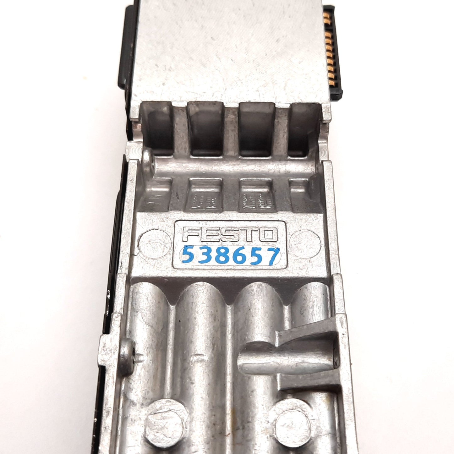 Used Festo VMPA1-FB-AP-4-1-T1 538657 Sub-Base, For VMPA1 Solenoid Valves, 4-Slot
