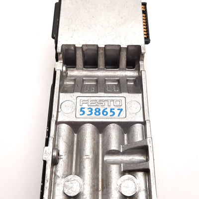 Used Festo VMPA1-FB-AP-4-1-T1 538657 Sub-Base, For VMPA1 Solenoid Valves, 4-Slot