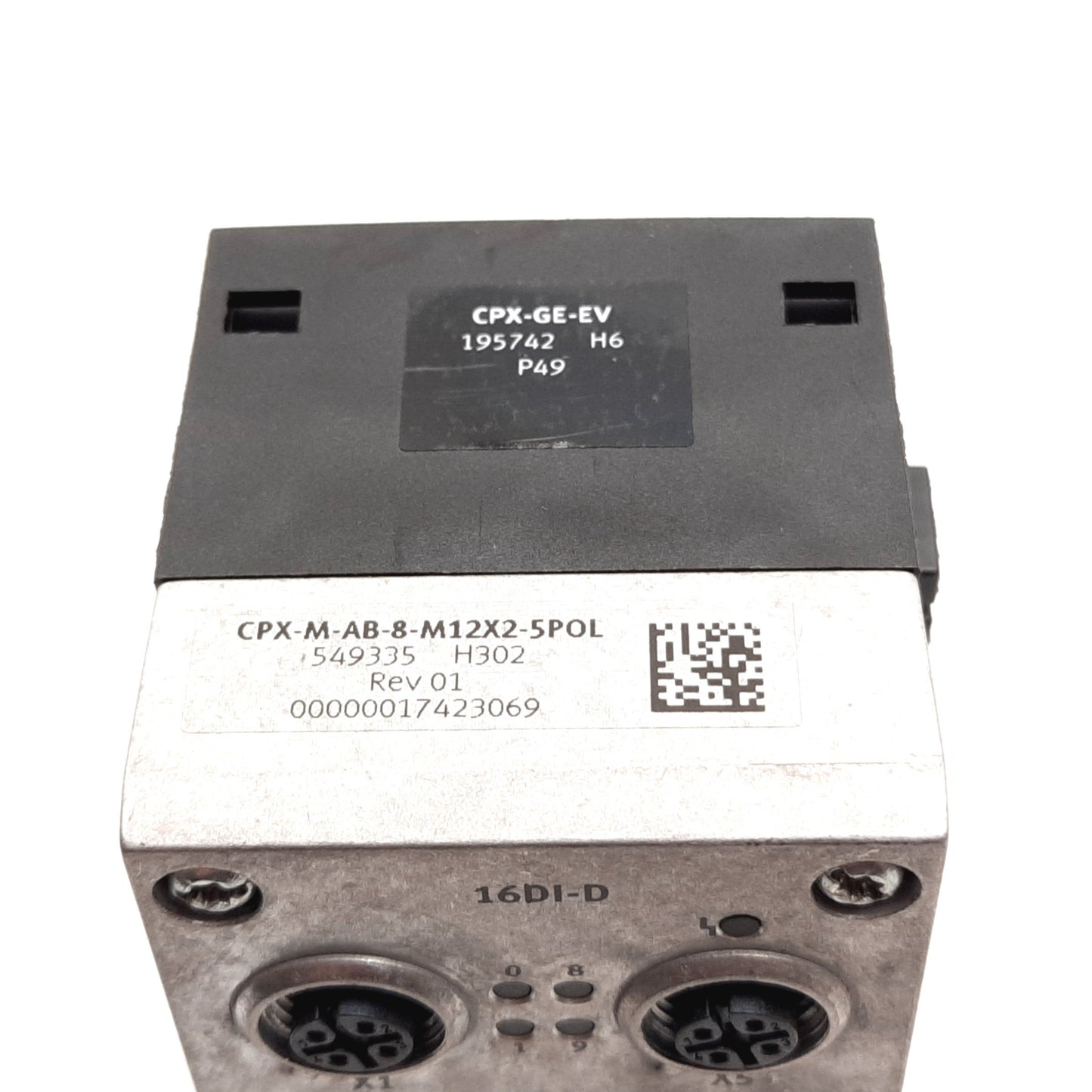 Used Festo CPX-M-AB-8-M12X2-5POL Electronic Connection Block, 8-Port, 5-Pin M12