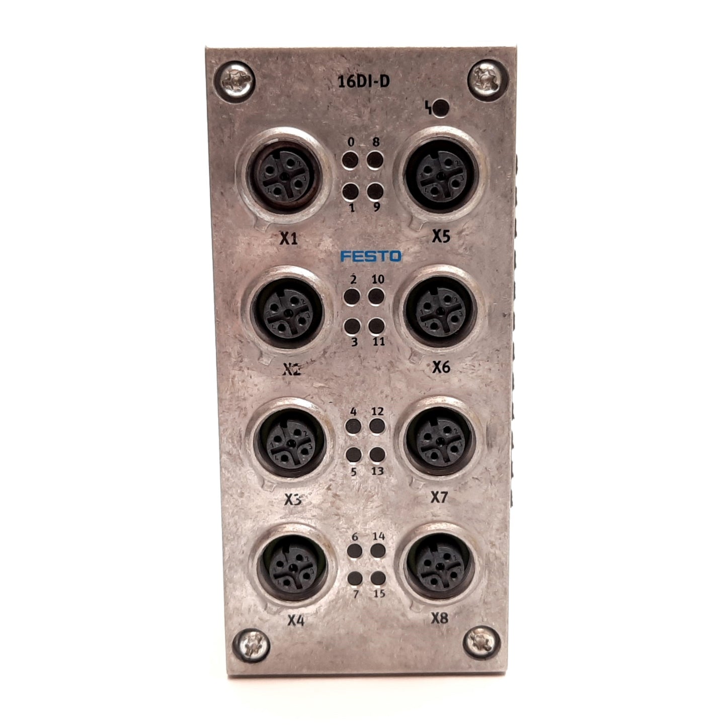 Used Festo CPX-M-AB-8-M12X2-5POL Electronic Connection Block, 8-Port, 5-Pin M12