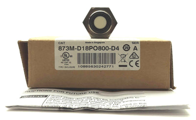 New Allen Bradley 873M-D18PO800-D4 Ultrasonic Sensor, 800mm Range, PNP NO, 10-30VDC