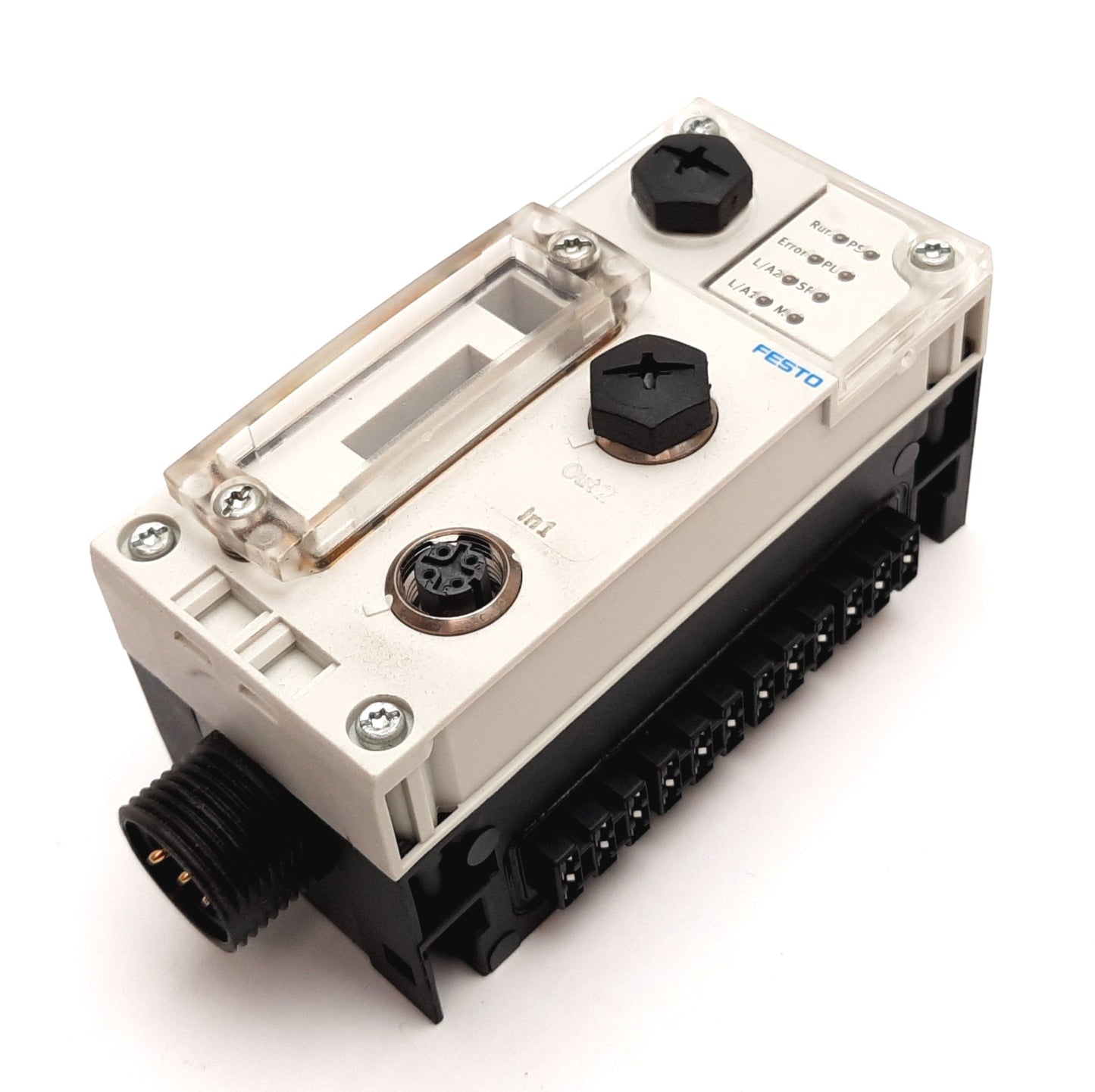 Used Festo CPX-FB38 Ethernet CPX Bus Node for EtherCat, W/ CPX-GE-EV-S-7/8-5POL Base