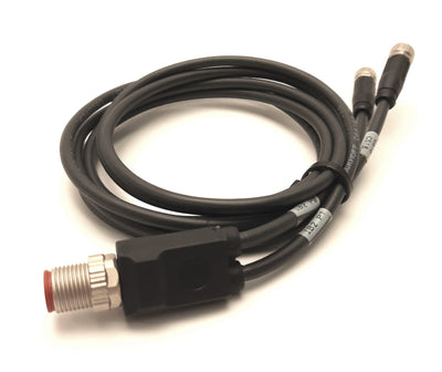 Used Beckhoff ZK2000-6522-0010 Y Splitter Cable M12 4-Pin to M8 3-Pin (x2), M/F(x2)