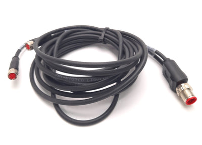 Used Beckhoff ZK2000-6522-0020 Y Splitter Cable M12 4-Pin to M8 3-Pin (x2), M/F(x2)