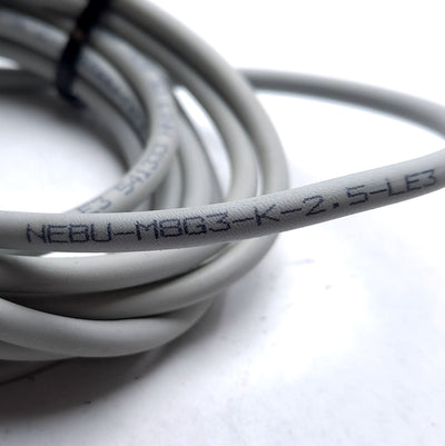 Used Festo NEBU-M8G3-K-2.5-LE3 Connecting Cable, 3-Pin Female to Flying Leads, 1m