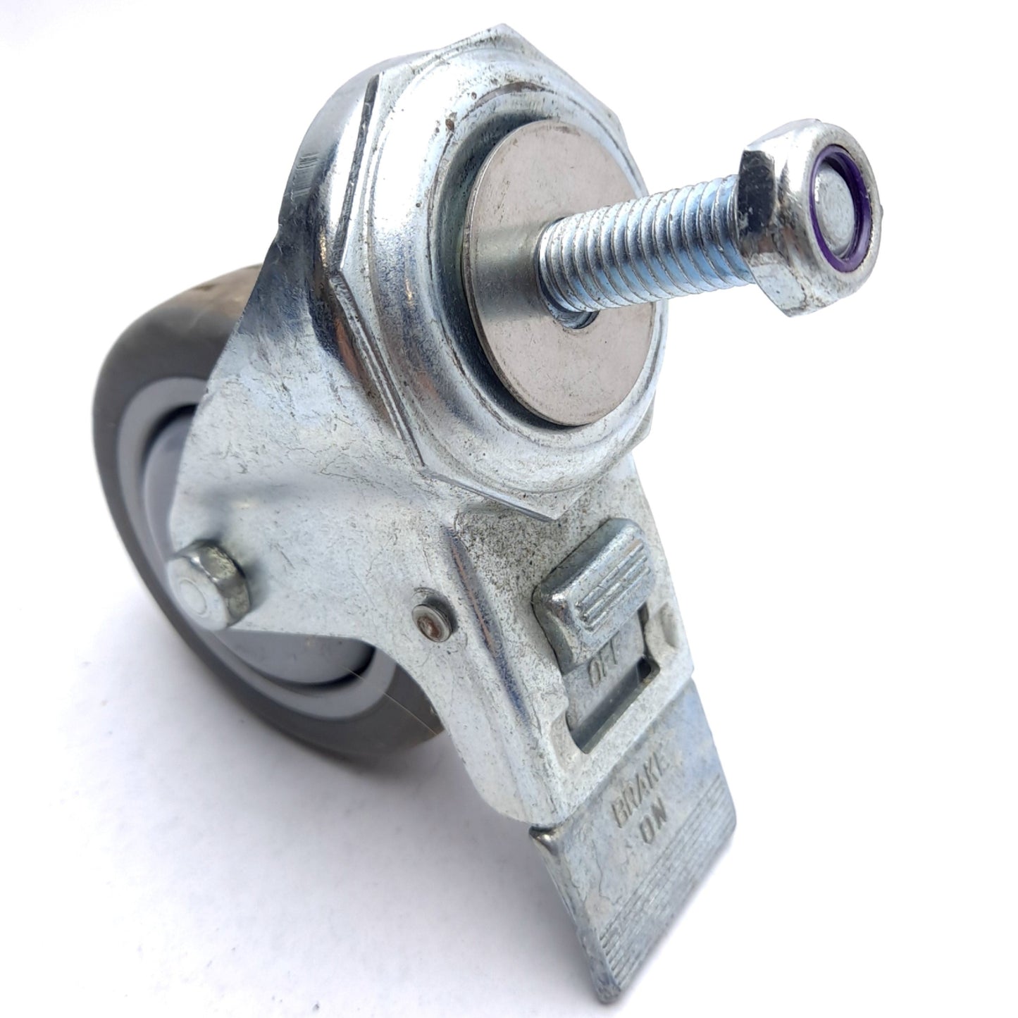 Used Shepherd PGS35748ZN-TPR22(GG)TL Top Lock Caster, Ball Bearing 250Lbs 1/2"-13UNC