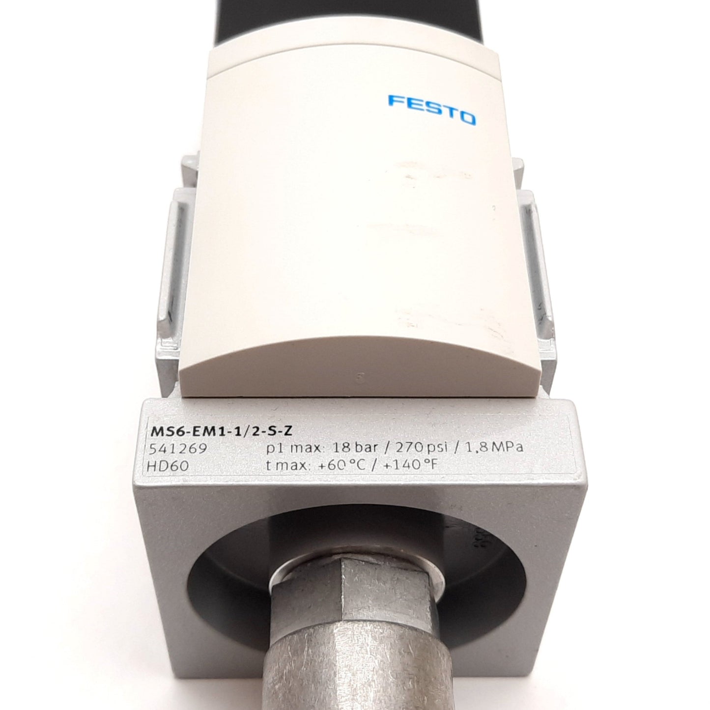 Used Festo MS6-EM1-1/2-S-Z Shut Off Valve, Pressure: 270psi Max, Ports: 1/2" NPT