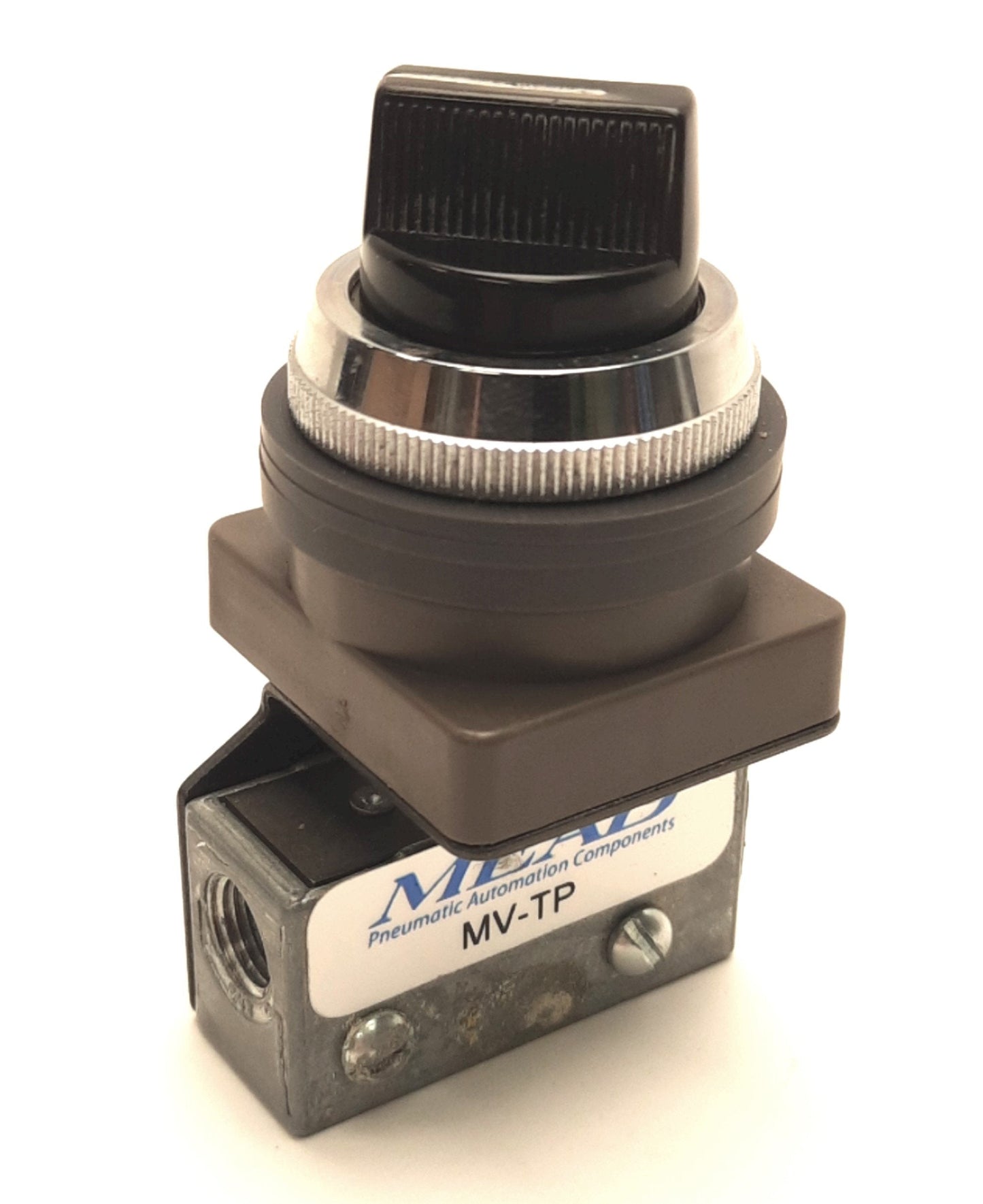 Used Mead MV-TP Pneumatic Selector Switch, Three-Way, Maintained, 1/8" NPT, 120 Psi
