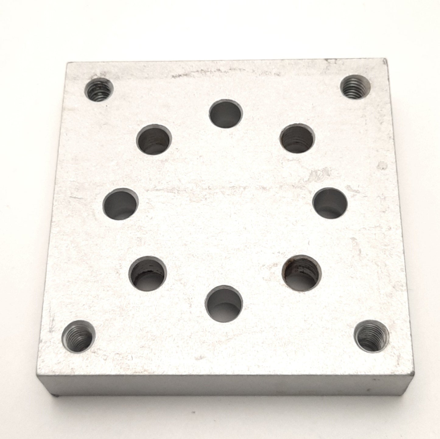 Used 80/20 2408 Aluminum Extrusion Leveling Caster Base Plate, 15 Series, 3.5" x 3.5"