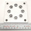 Used 80/20 2408 Aluminum Extrusion Leveling Caster Base Plate, 15 Series, 3.5" x 3.5"