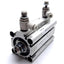 Used SMC CDQ2B32-50DZ Compact Cylinder, Bore: 32mm, Stroke: 50mm, 1.0MPa, Rc1/8