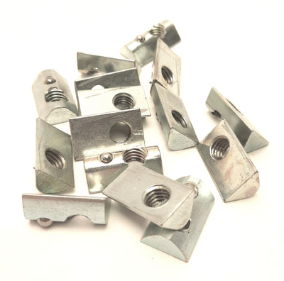 Used Lot of 15 80/20 3917 Roll-In T-Nut With Ball Spring, 5-16/18 Thread, Steel
